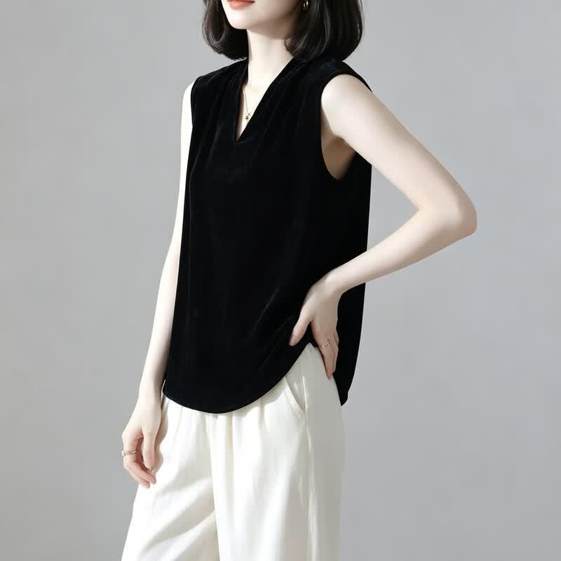 Women's Mulberry Silk Velvet Vest
