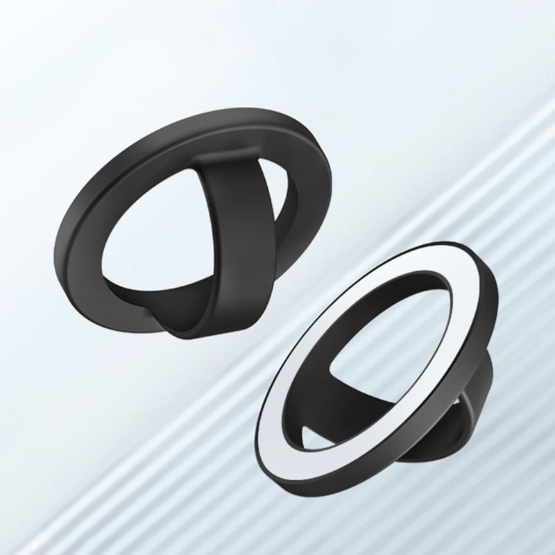 Magnetic Phone Rings Holder,Magnet Finger Rings Grip Stand Holder,360 Ratatable Silicone Nonslip Phone Grip