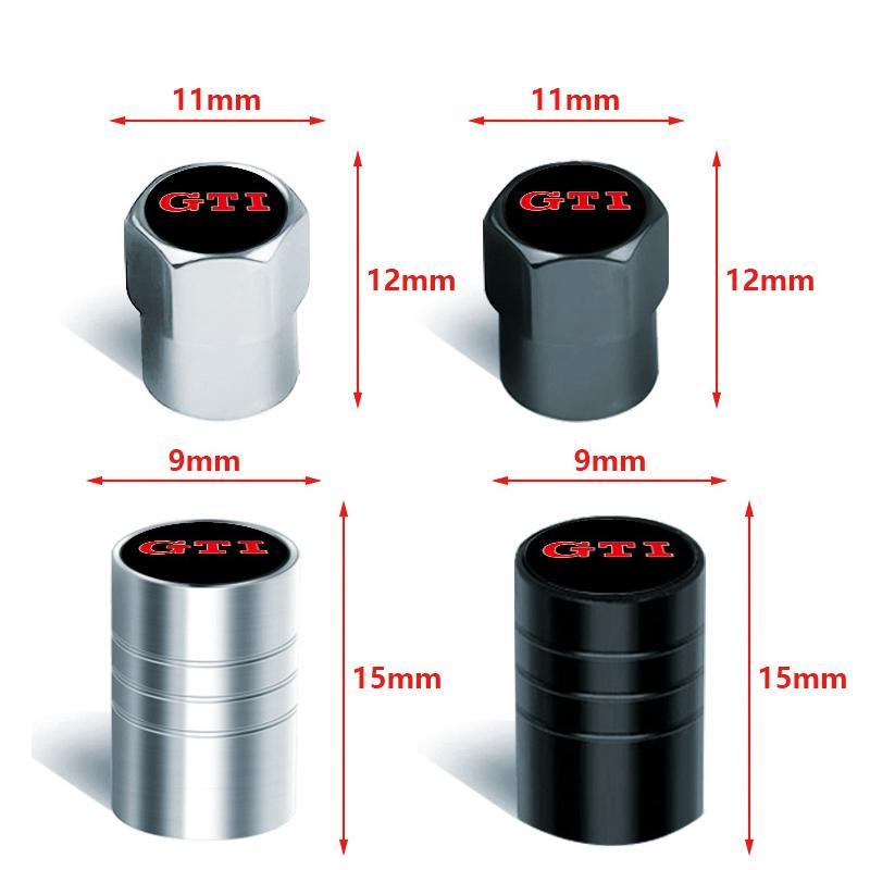 4PCS Car Wheel Tire Valve Stem Caps Airtight Cover Tyre Badge For Volkswagen Passat Tiguan Golf Bora Sharan Jetta Auto Accessory CWW1