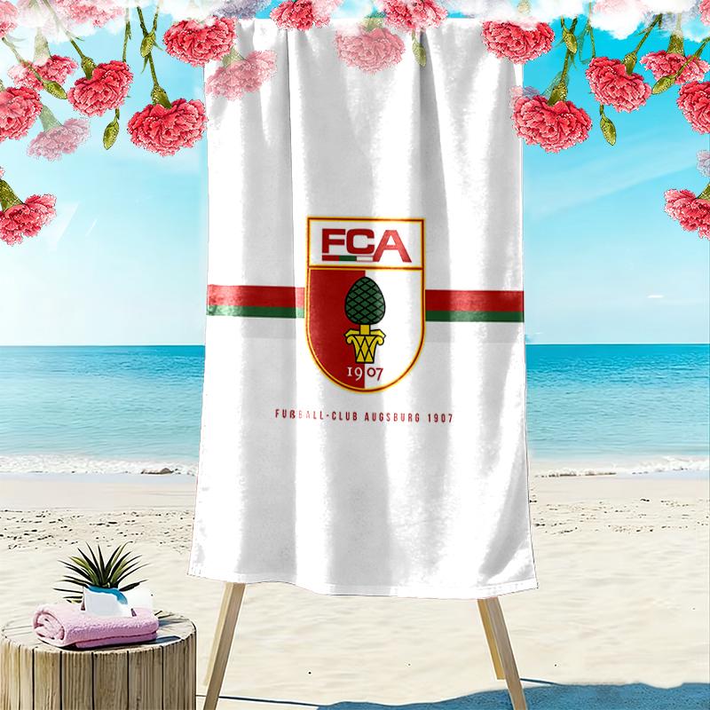 FC Augsburg Print Beach Towel, Large Soft Quick Dry Towel for Beach Camping Swimming
