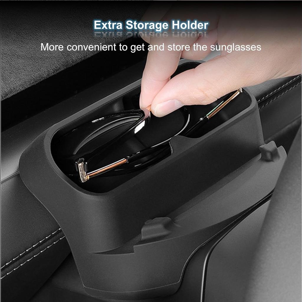 Silicone Storage Box for Tesla Model 3 Y 2021-23 Steering Wheel Glasses Case GPS Navigation Mobile Phone Holder Car Accessories