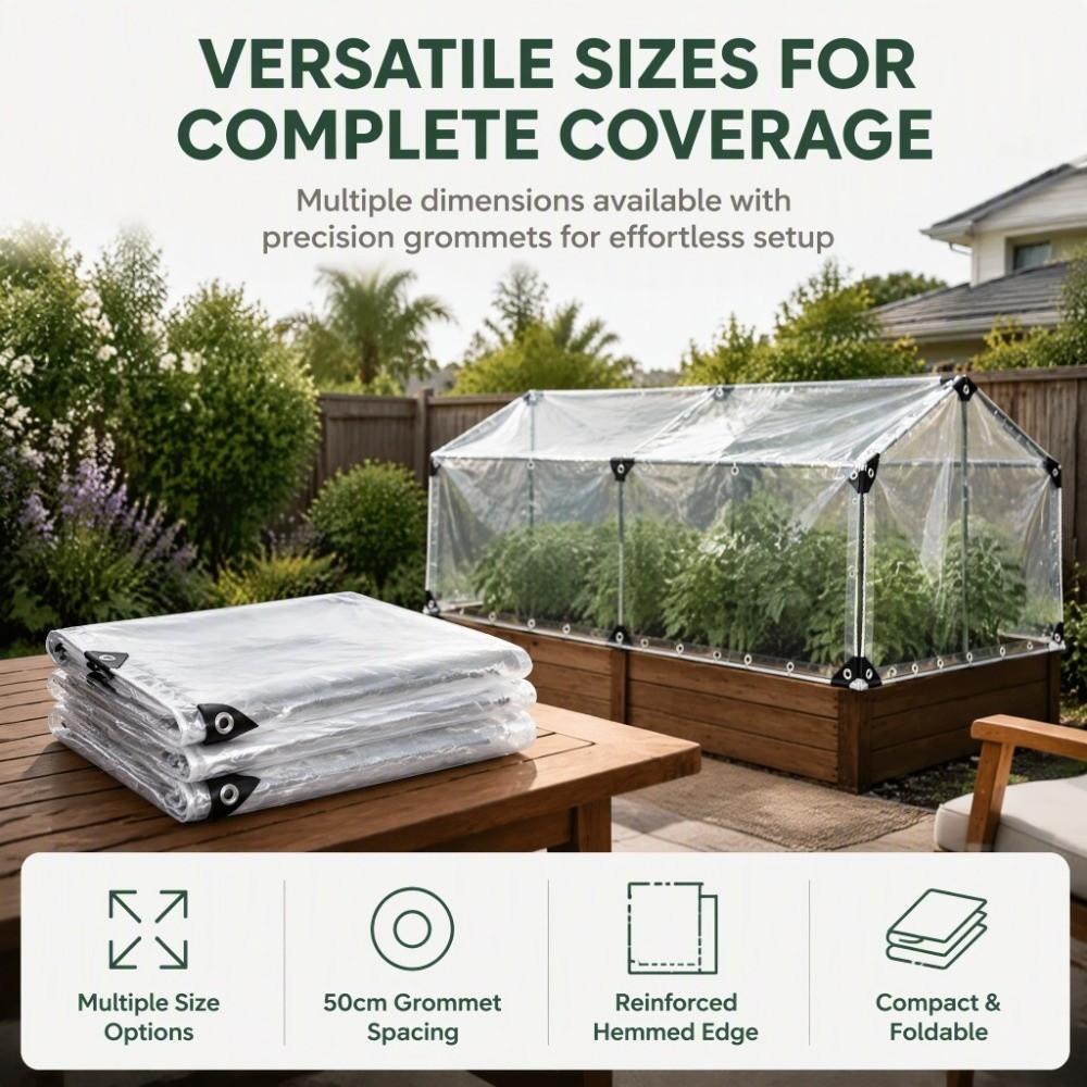 Waterproof Waterproof Tarpaulin Dust-proof Rainproof Cloth Transparent Rain Cover Plant Protection