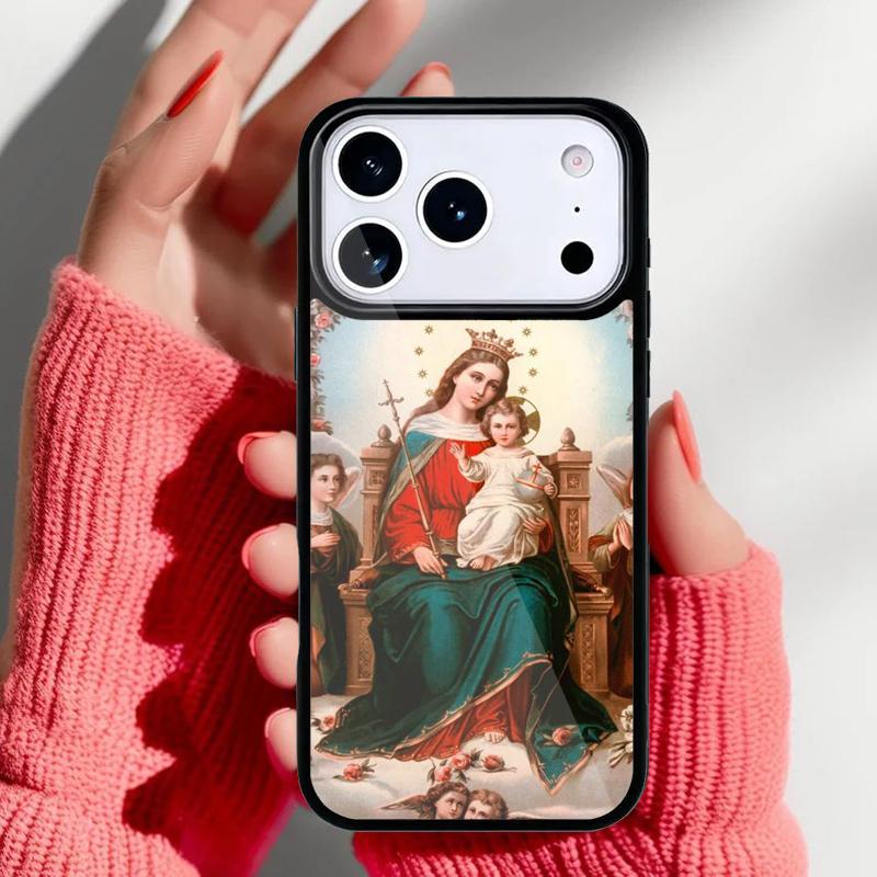 Mary & Jesus Phone Case for iPhone 17 16 15 14 13 Pro Max Back Cover for 12 11 Pro Coque