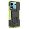 For Xiaomi Redmi Note 13 5G Tyre Pattern Case Kickstand PC+TPU Non-slip Phone Cover