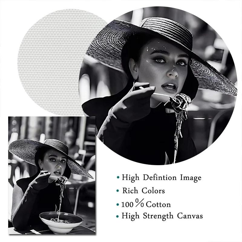 Modern Luxury Fashion Black White Art Heels Champagne Feminist Retro Poster Canvas Paintings Wall Art Pictures Home Decor