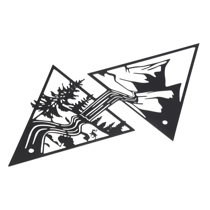 ABUL-Scenery Theme Decor Wall Art Decorations Mountain Metal Wall Decor Wall Sign Metal Wall Gift Triangle Wall Art For Room
