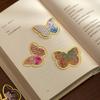Zao Mo Ink Dye Butterfly Metal Bookmarks - Chinese Style Student Gift Reading Markers