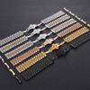 12/13/14/16/17/18/19/20/21/22mm Stainless Steel Watch Band for Rolex Curved End Flat Metal Bracelet Folding Buckle Wrist Strap
