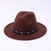 European and American fashion casual top hats men's and women's autumn and winter new black soft woolen jazz hats versatile cowboy hats