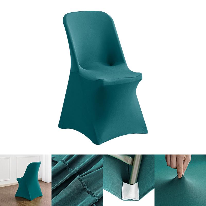 Nordische dehnbare rutschfeste einfarbige Stuhlhusse für Büro, Besprechung, Hochzeit, Bankett und Esszimmer.