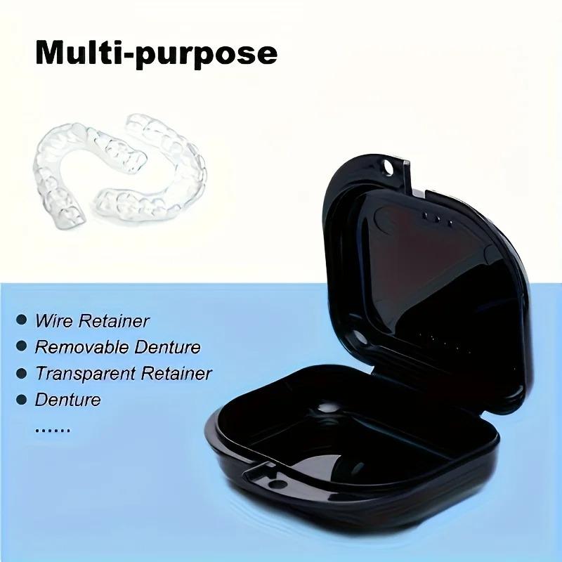 6pcs Denture Case with Ventilation Holes, Secure Sealing Lid, Transparent Retainer/Night Guard Storage Box, Individually Sealed