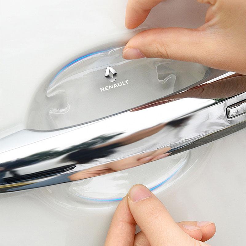 4 Stück/Set Autotürgriff Schutzaufkleber Autostyling Für Renault Dacia Megane Clio Captur 2 3 4 Fulence Kadjar Duster Captur Logan Borui