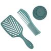 Hair Brush Comb Set Silicone Portable Detangler Hair Comb Set for Wet Dry Curly Hair Green