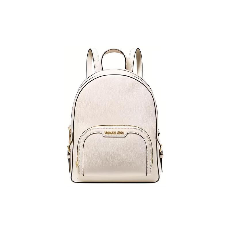 MICHAEL KORS Jaycee pebbled leather backpack medium women s light cream color коричневый