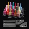 Nagellack-Organizer Klarer Acryl-Brillen-Displayhalter Ätherische Öl-Aufbewahrungsregal Make-up-Ständer-Tablett - 3-lagig