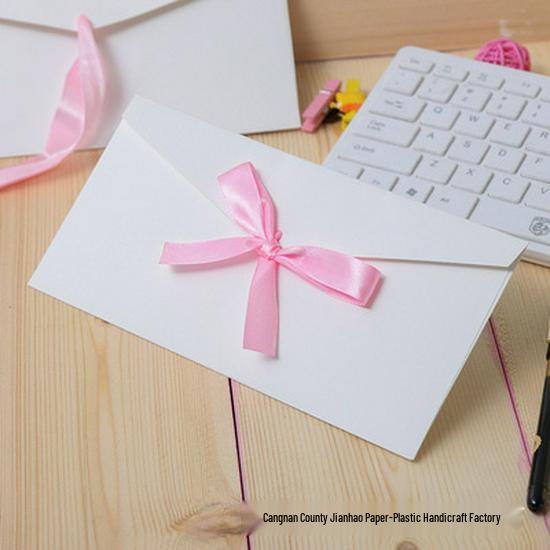 Retro Kraft Paper Envelope - Western Style Invitation with Bow Logo