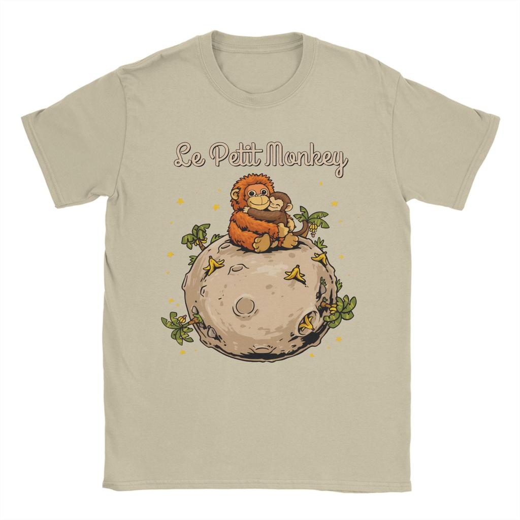 Cartoon Punch Monkey und OranMama T-Shirt Unisex Damen Reine Baumwolle Freizeit-T-Shirts Kurzarm Oberteile Übergröße