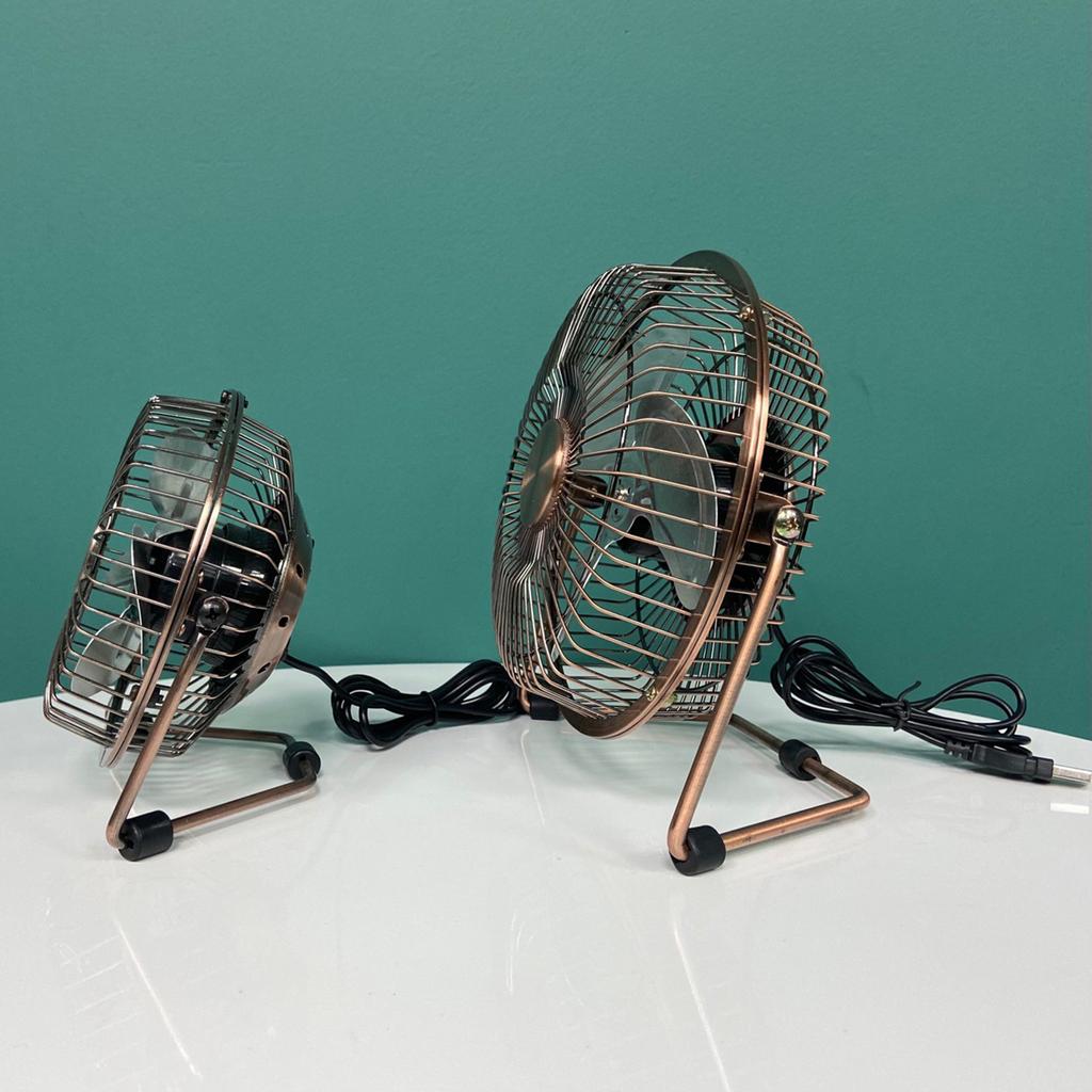 Ventilator de birou USB 4/6 inch Ventilator portabil de masă pentru răcire Reglabil Rotativ la 360 de grade Metalic Silențios Ventilator electric pentru casă