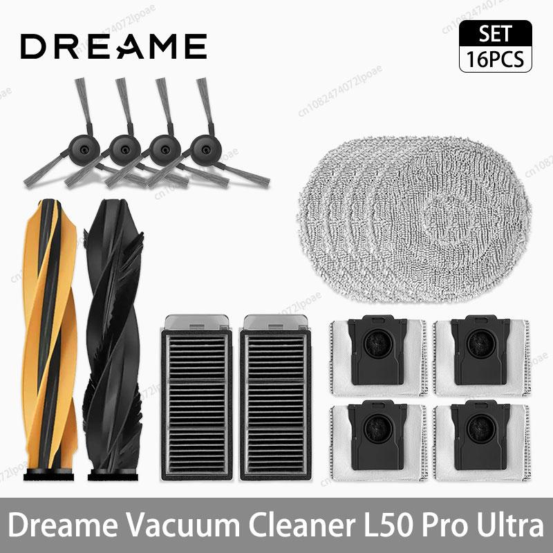 Dreame L50 Pro Ultra Robot Vacuum Cleaner Replacement Accessories Main Side Brush Mop Cloth Hepa Filter Dust Bag Parts Spare