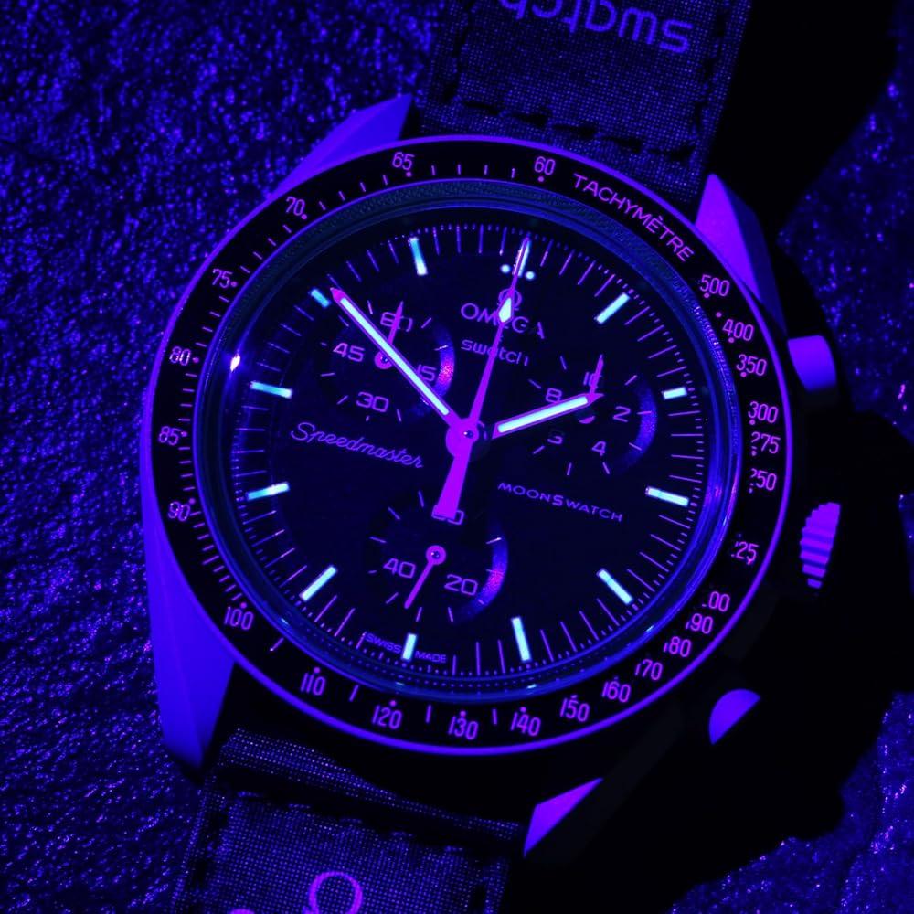Omega x Swatch Uranus Collaboration Watch Waterproof Unisex with Packaging