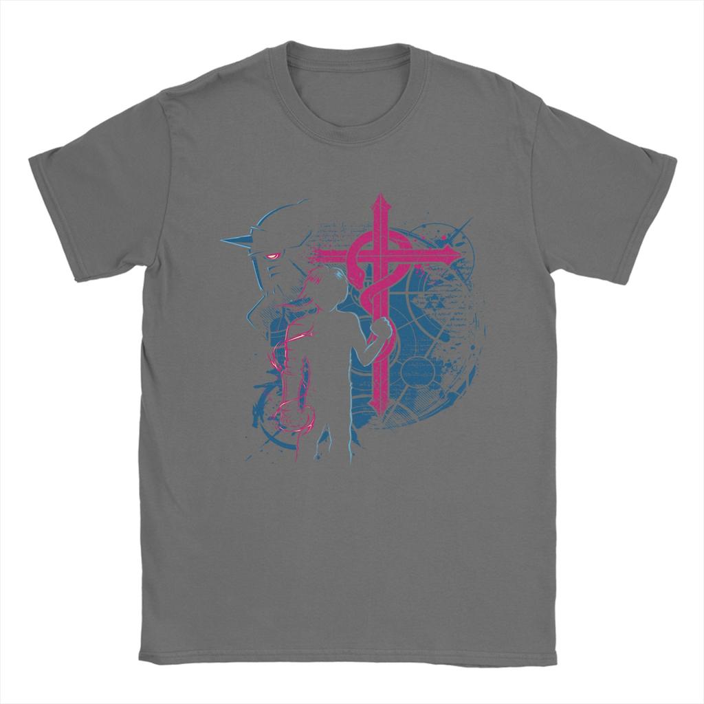 Fullmetal Alchemist Edward Elric TShirt for Unisex Funny Cotton Tees Round Collar Short Sleeve T Shirts Plus Size Clothes