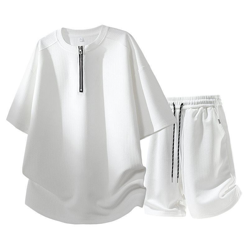 2026 Men s Summer Short-Sleeve Set 4XL белый