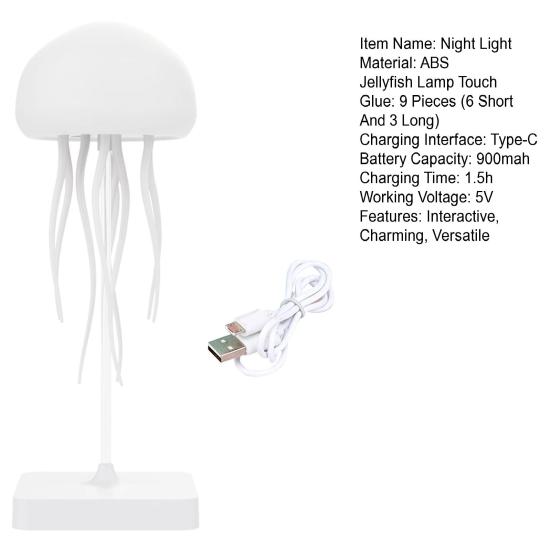 Floating Jellyfish Lamp Voice And Sound Activated Night Light USB Rechargeable Color Changing Ocean Mood Light