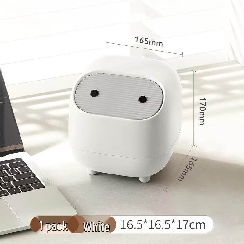Colorful Ninja Desktop Mini Trash Can - Cute Double-layer Press-type Garbage Bin