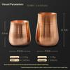 Handmade Pure Copper Drinking Cups With Hammered Finish And Traditional Craftsmanship Perfect For Home Kitchen Bar Gatherings