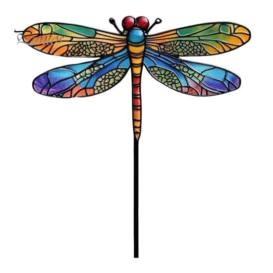 

Цветной колышек для насекомых, металлический колышек для пчел, садовый колышек для животных, птиц, улиток, колышек для растений, кашпо, цветочного горшка, оконного ящика, украшения для улицы Dragonfly