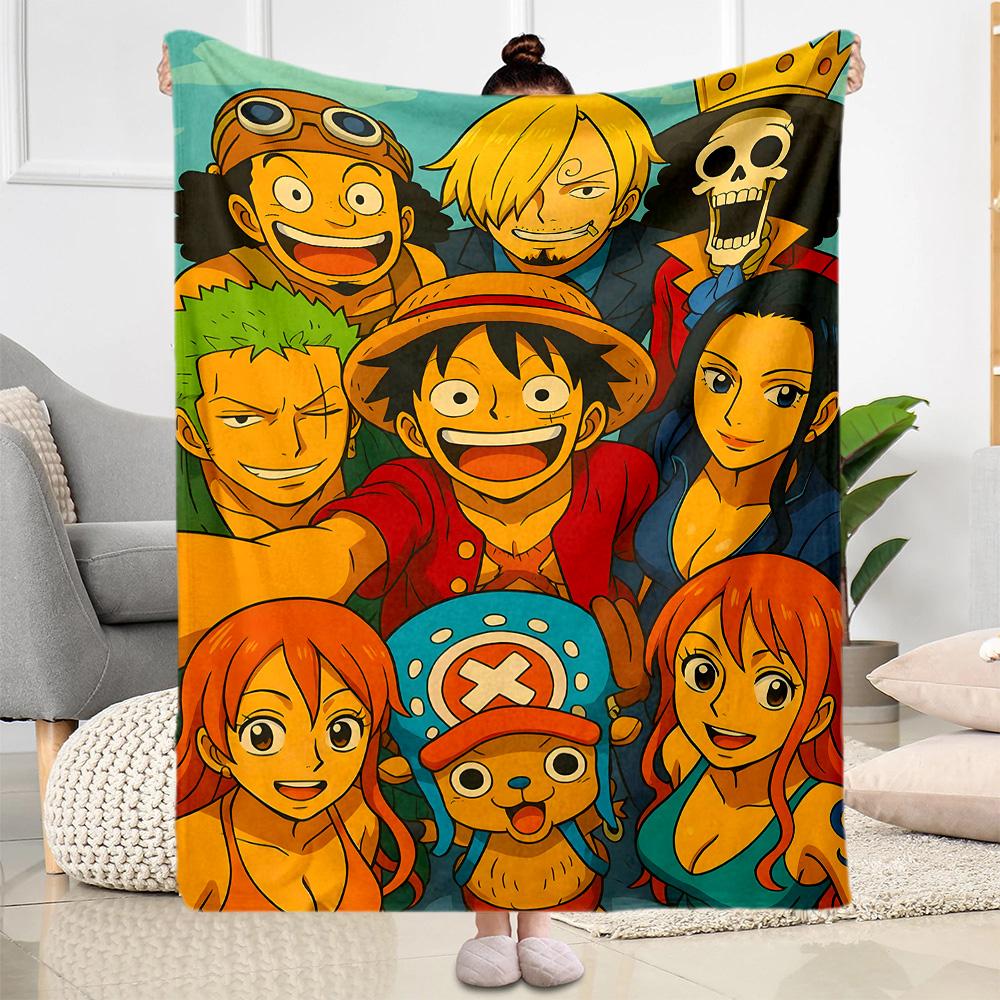 One Piece Adventure Flannel Blanket-Soft and Suitable for Sofas,Beds,Offices,Travel,All Seasons,Great Gift for Holidays and Birthdays.