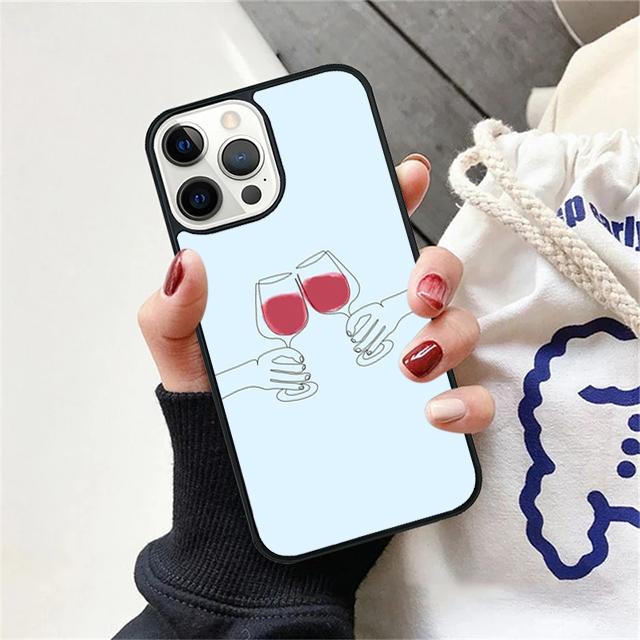 Red Wine Glass Phone Case Cover For iPhone 17 Air 15 16e 14 13 12 Pro Max 11 Pro Max Plus Coque Shell