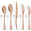 5PCS Service for 1 Matte Black Dinnerware Cutlery Set with Steak Knife Family Eating Utensils 18/10 Stainless Steel Flatware Silverware