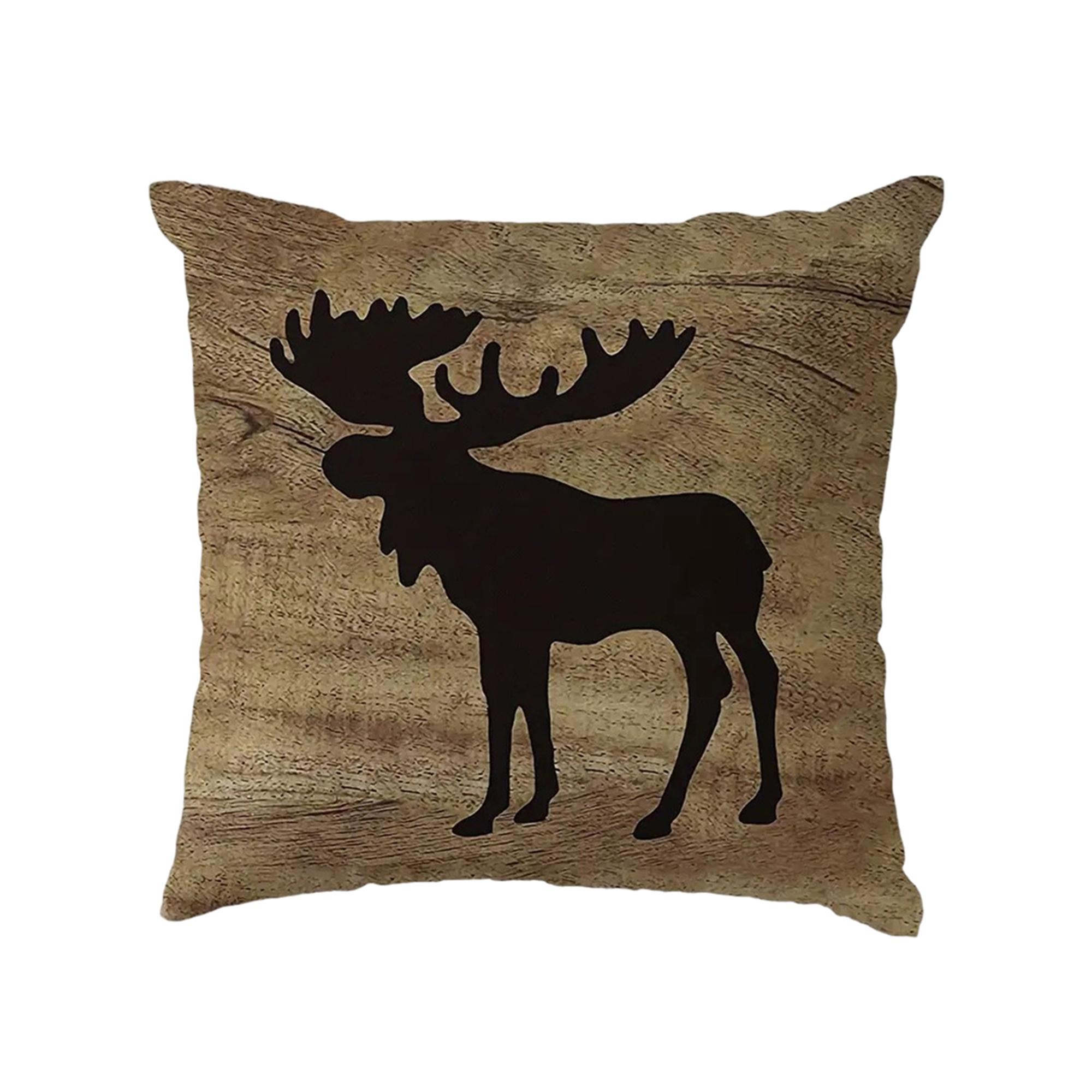 1 шт Современная европейская ретро голова оленя с односторонней печатью украшение для дома дивана автомобиля декоративная наволочка 450mm450mm 1149₽