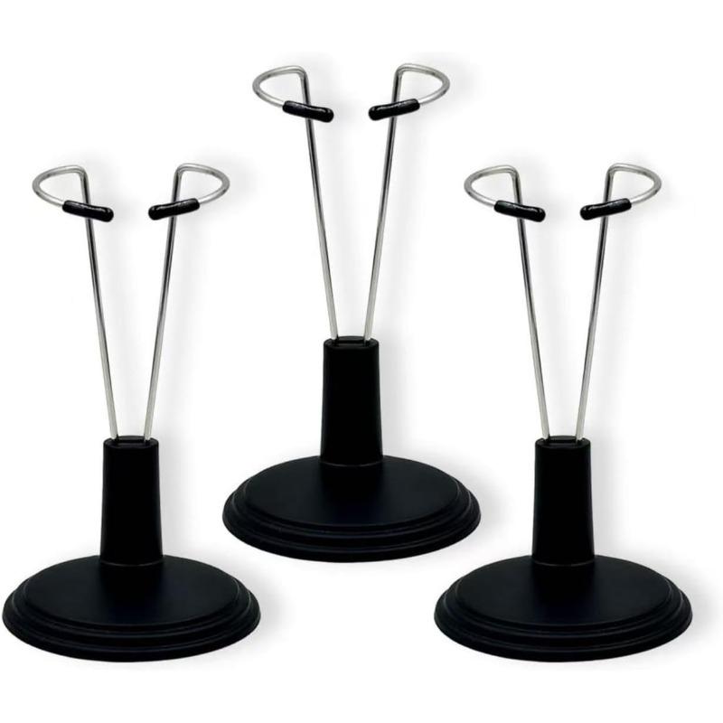 

3-Pack Doll Display Holder for Labubu, Adjustable Doll Stand for Labubu Display, Doll Display Stand for Labubu Accessories, Doll Display Rack 3pcs чорний