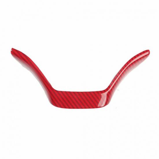 Steering Wheel Decor Cover Trim For Lexus ES250 300h 350 19-23 Red Carbon Fiber