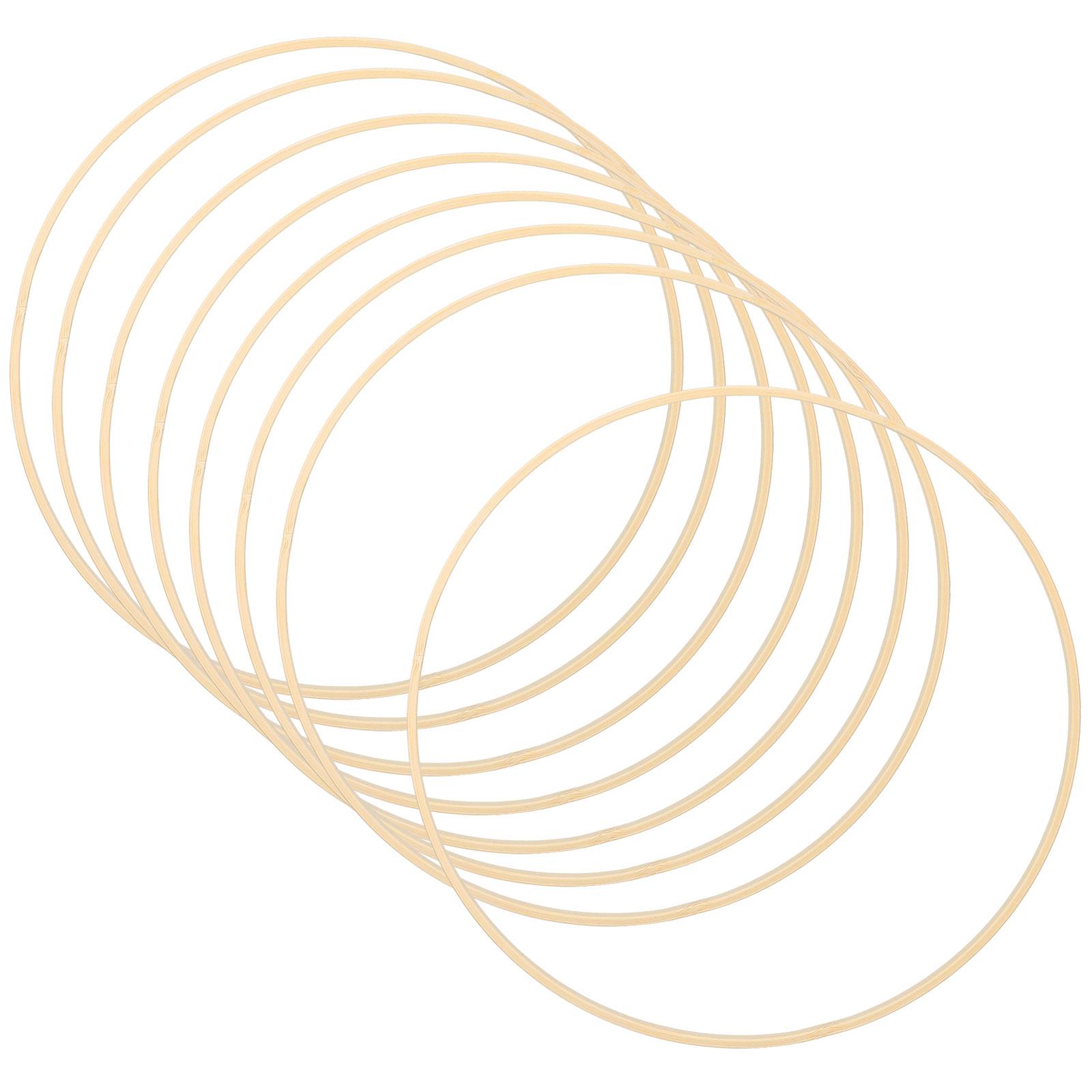 

8Pcs Wreath Bamboo Hoops Macrame Hoops Dream Catcher Bamboo Rings Dreamcatcher Crafts Frames Decorations 10x10x1cm