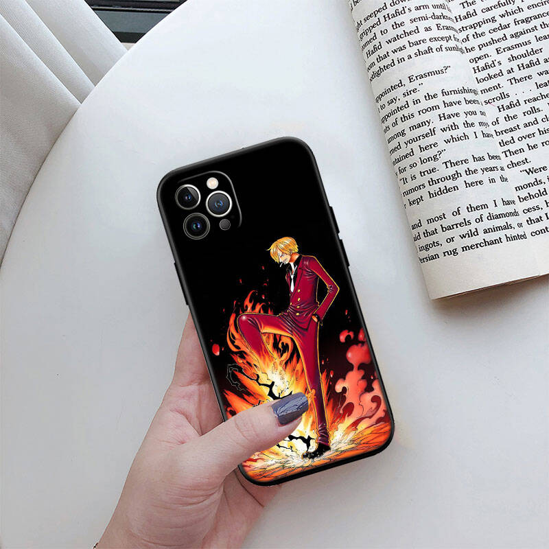 MH123 One Piece Sanji Phone Shell Case for iPhone 7 8 11 12 13 14 15 16 17 16E XS Pro Max XR X SE Air