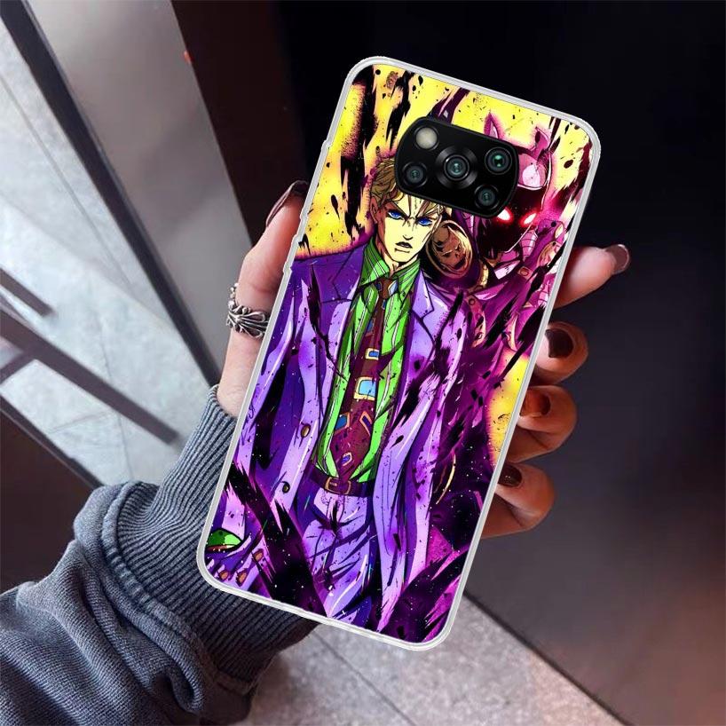 JoJo Kira Yoshikage Killer Queen Phone Case For Xiaomi Poco X7 X6 X5 Pro F7 Ultra Redmi 15C 15 13 13C 12 12C 10 10A 10C 9 9A 9C