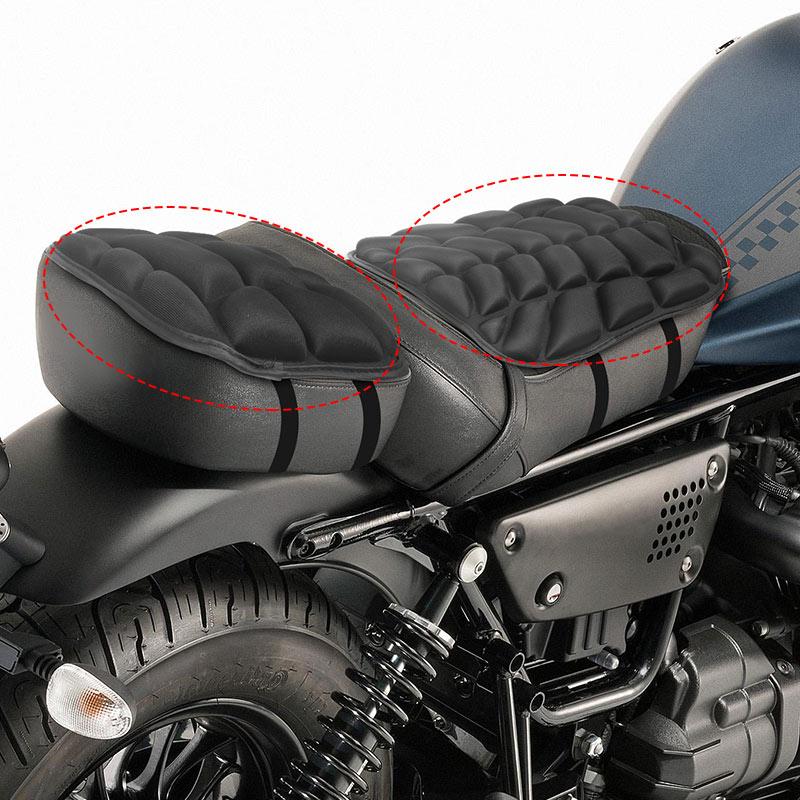 2 Pack Universal Anti Slip 3D Comfort Seat Cushion Motorcycle Comfort Breathable Front Rear Seat Cushion Motorbike Seat Cover