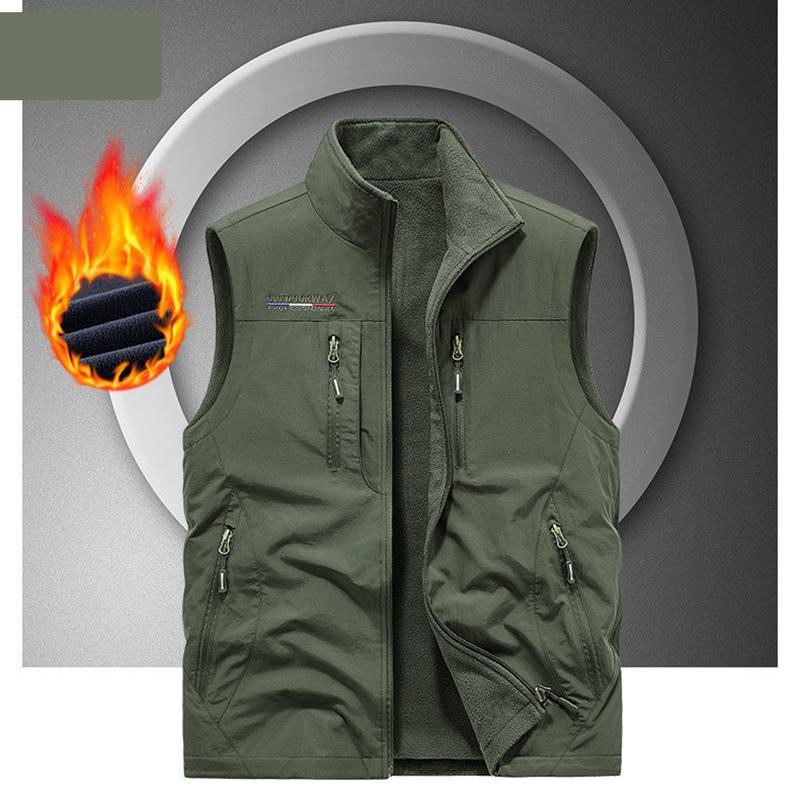 Outdoor-Sport Freizeit Fitness Laufen Plüsch Atmungsaktiv Trendige Weste Modisch Winddicht Herren Warme Weste