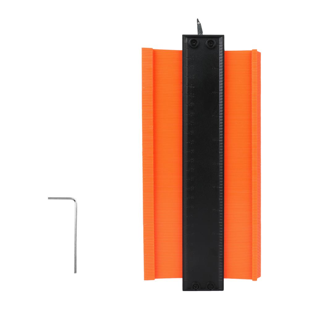 Contour Gauge Profile Duplicator Tool Wood Marking Alloy Edge Shaping Wood Measure Ruler Adjustable Lock