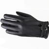 New Autumn and Winter Men's Leather Gloves Outdoor Riding Touch Screen Gloves Plus Velvet Thick Warm PU Leather Touch Screen Gloves