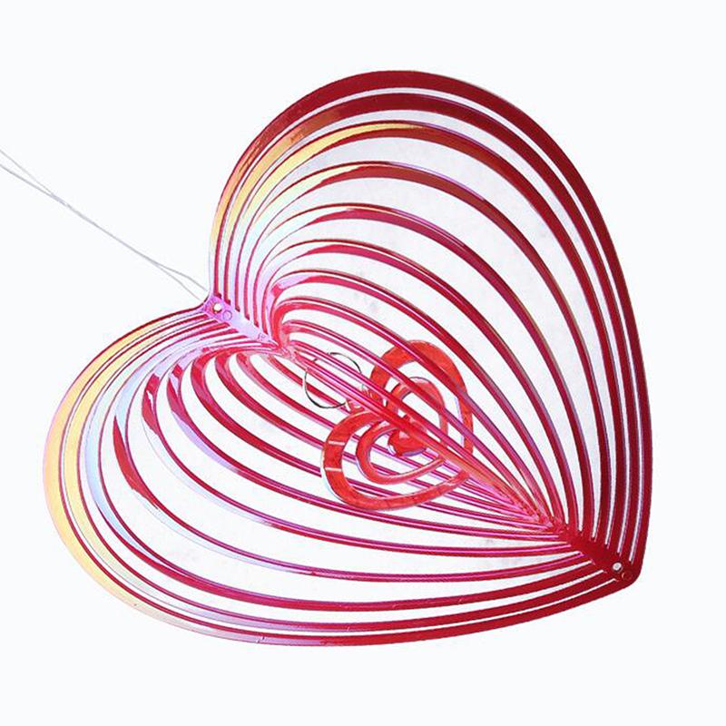 1ks Venkovní Zahrada Závěsná Dekor Přechod Barva Lapač větrné vrtule Šestihranný 3D tekoucí světelný efekt Součásti zvonkohry