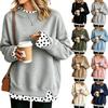 Damen Casual Bedrucktes Langarm Look Sweatshirt Lockerer Pullover