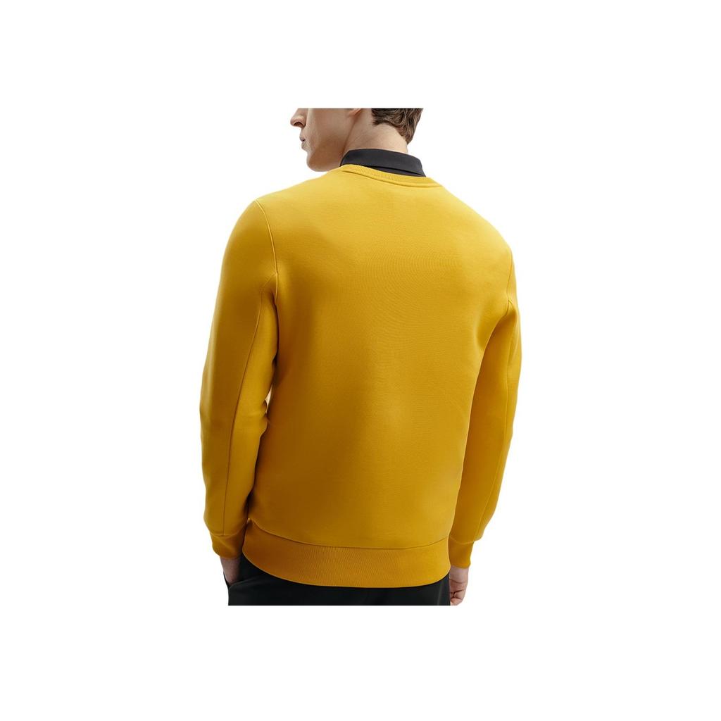 FILA Solid Color Round Neck Casual Pullover Knit Sweatshirt Men sweatshirt Sea-Daisy-Yellow F11M412204F-MT
