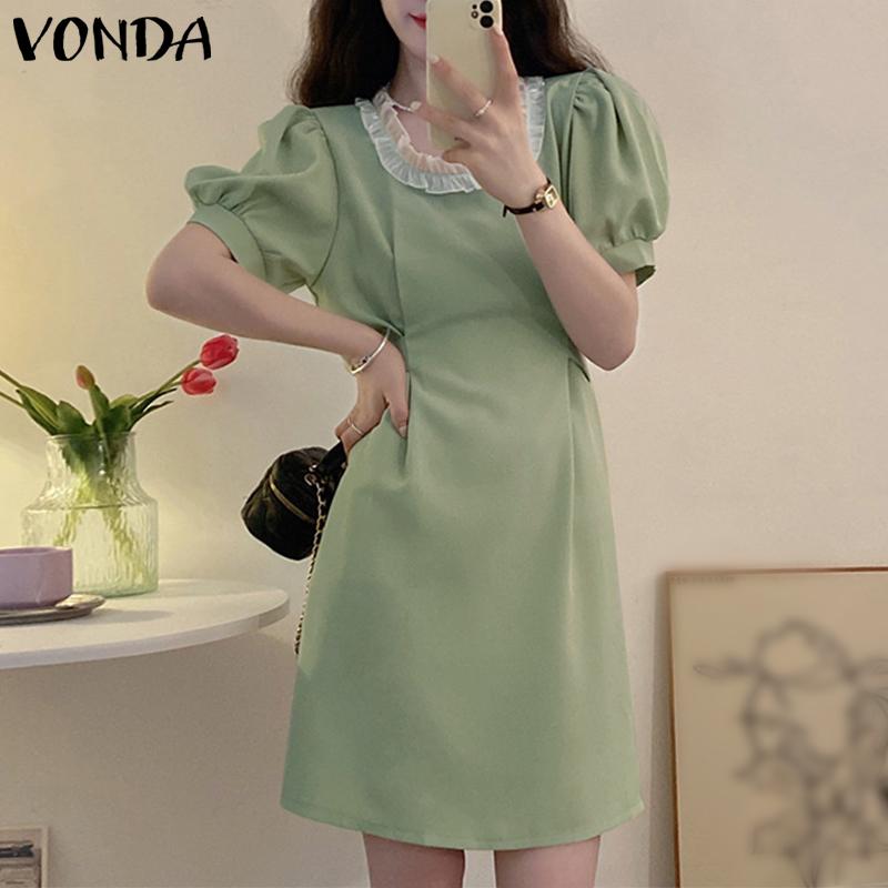 

Летнее женское короткое платье с короткими рукавами VONDA