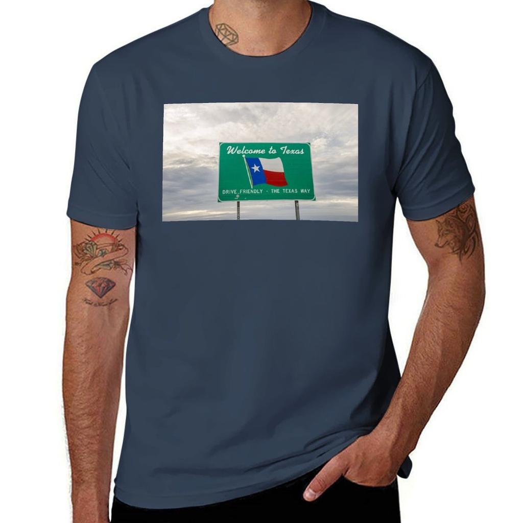 Welcome To Texas Sign Tshirt Stylish Graphic Short Sleeve Top Tshirt