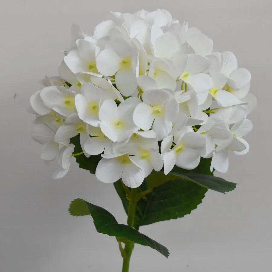 5Pcs Artificial 3D Printing Hydrangea Flowers Bridal Bouquet Wedding Decor Silk Flower Home Living Room Decoration Party Floral