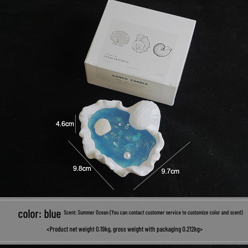 Shell-Shaped Aromatherapy Jelly Wax Candle – Handmade Fragrance Ornament & Gift